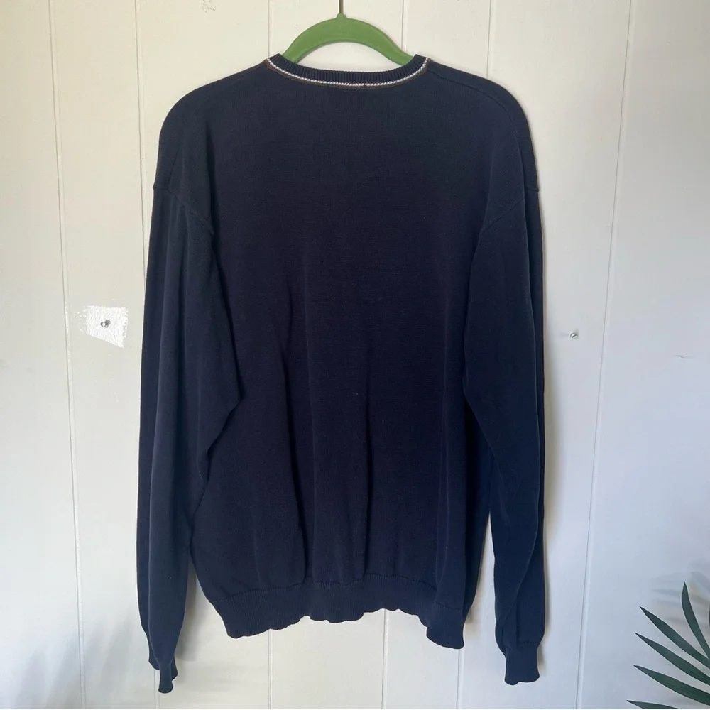 J. Crew Men's Navy V-Neck Sweater